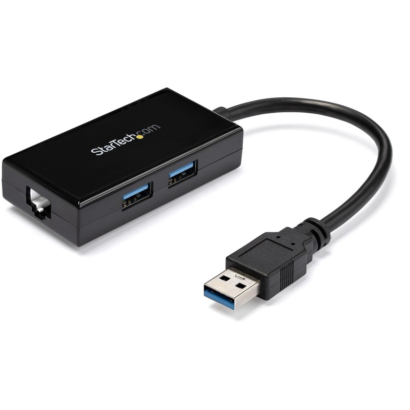 StarTech.com USB 3.0 auf Gigabit Netzwerk Adapter mit 2 Port USB Hub - Native Treiber-Unterstutzung (Windows, Mac und Chrome OS)